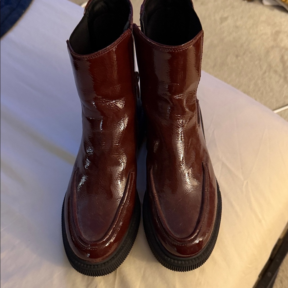 Franco Sarto Women's Deep Red Ankle Booties